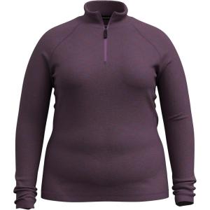 Smartwool Women’s Classic Thermal Merino Base Layer 1/4 Zip Plus(Purple Iris Heather)