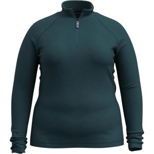 Smartwool Women’s Classic Thermal Merino Base Layer 1/4 Zip Plus(Twilight Blue Heather)
