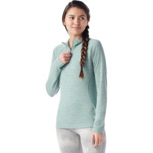 Smartwool Women’s Classic Thermal Merino Base Layer 1/4 Zip(Arctic Green Heather)