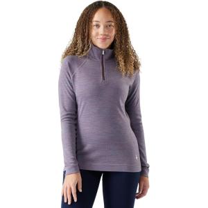 Smartwool Women’s Classic Thermal Merino Base Layer 1/4 Zip(Chalk Violet Heather)
