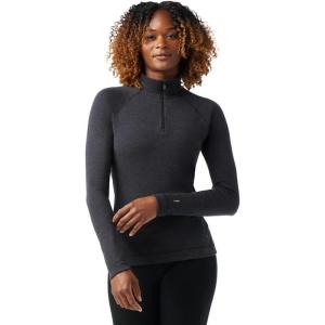 Smartwool Women’s Classic Thermal Merino Base Layer 1/4 Zip(Charcoal Heather)