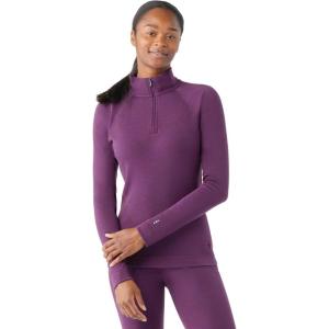 Smartwool Women’s Classic Thermal Merino Base Layer 1/4 Zip(Purple Iris Heather)
