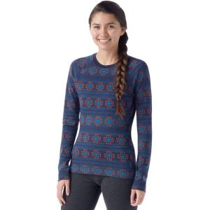 Smartwool Women’s Classic Thermal Merino Base Layer Crew(Deep Navy Paths Crossed)
