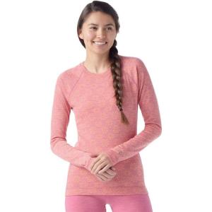 Smartwool Women’s Classic Thermal Merino Base Layer Crew(Garden Pink Digi Snow)