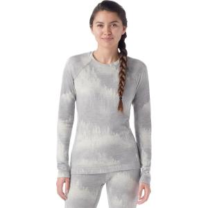 Smartwool Women’s Classic Thermal Merino Base Layer Crew(Light Gray Foggy Pines)