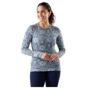 Smartwool Women’s Classic Thermal Merino Base Layer Crew(Nightfall Deco Floral)