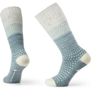 Smartwool Women’s Everyday Cozy Popcorn Cable Crew Socks(Pewter Blue)