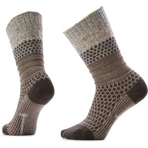 Smartwool Women’s Everyday Cozy Popcorn Cable Crew Socks(Taupe/Natural Marl)