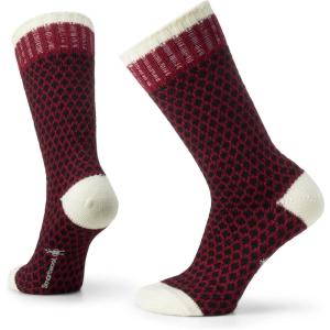 Smartwool Women’s Everyday Cozy Popcorn Polka Dot Crew Socks(Meadow Mauve)