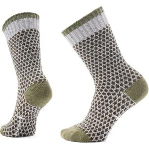 Smartwool Women’s Everyday Cozy Popcorn Polka Dot Crew Socks(Winter Moss)