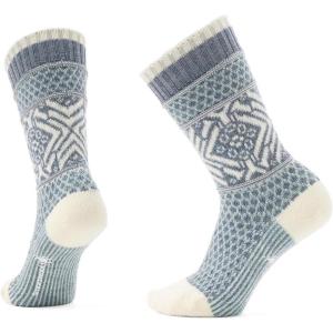 Smartwool Women’s Everyday Cozy Popcorn Snowflake Crew Socks(Frosty Green)