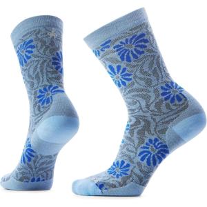 Smartwool Womens Everyday Floral Crew Socks(Serene Blue)