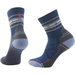 Smartwool Women’s Hike Light Cushion Zig Zag Valley Mid Crew Socks(Alpine Blue)