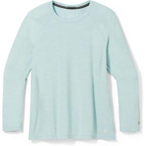 Smartwool Women’s Plus Size Classic Thermal Merino Base Layer Crew(Aqua Bleached Heather)