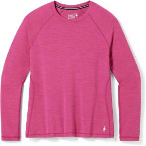 Smartwool Women’s Plus Size Classic Thermal Merino Base Layer Crew(Festive Fuchsia Heather)