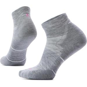 Smartwool Women’s Run Targeted Cushion Ankle Socks(Light Gray/White)