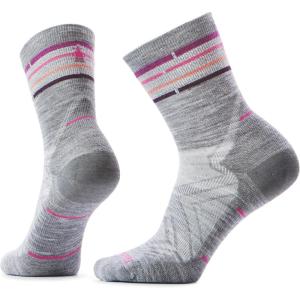 Smartwool Women’s Run Zero Cushion Mid Crew Socks(Light Gray)