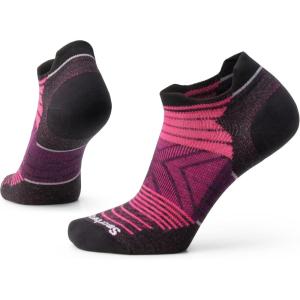 Smartwool Women’s Run Zero Cushion Stripe Low Ankle Socks(Power Pink)