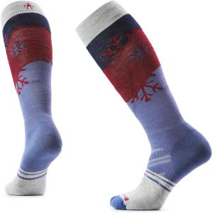 Smartwool Women’s Ski Full Cushion Snowpocalypse Pattern Over the Calf Socks(Nightfall Blue)