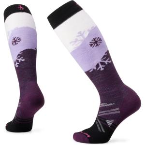 Smartwool Women’s Ski Full Cushion Snowpocalypse Pattern Over the Calf Socks(Purple Iris)