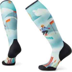 Smartwool Women’s Ski Targeted Cushion Bunny Print Over the Calf Socks(Capri)