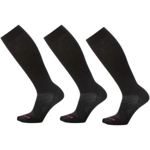 Smartwool Women’s Ski Zero Cushion Over The Calf Socks(Black-3pk)