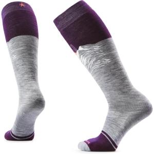 Smartwool Women’s Snowboard Targeted Cushion Valley Sunset Over The Calf Socks(Light Gray)