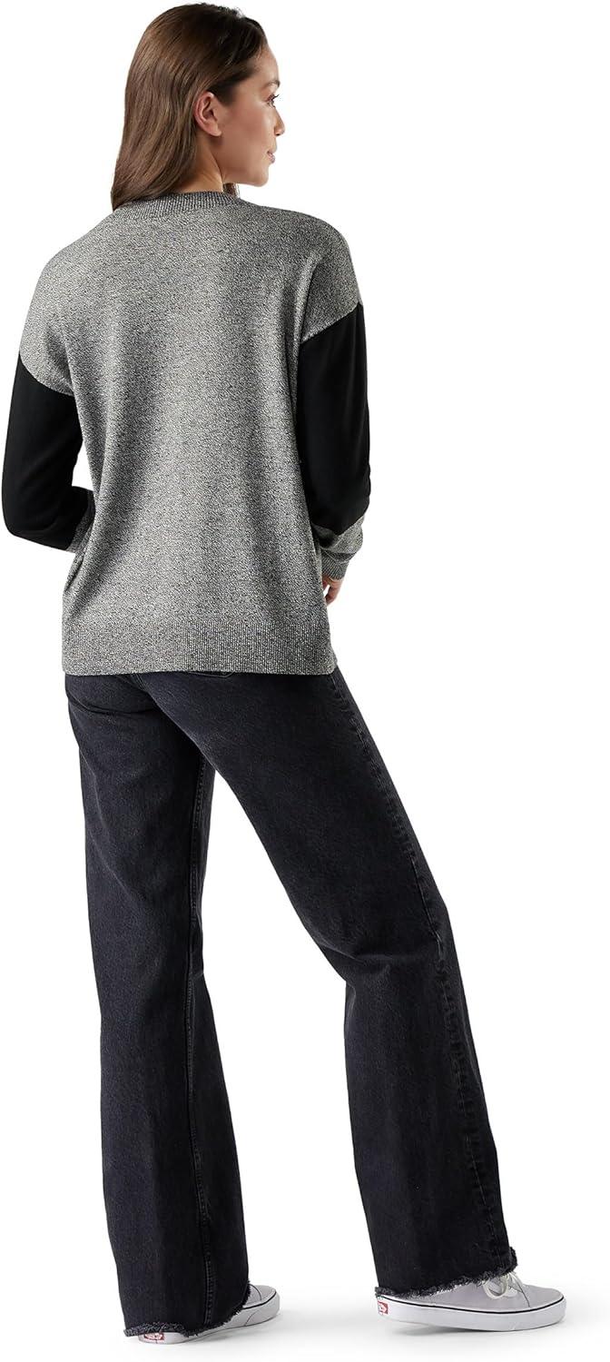 imageSmartwool Womens Edgewood Colorblock Crew SweaterBlack
