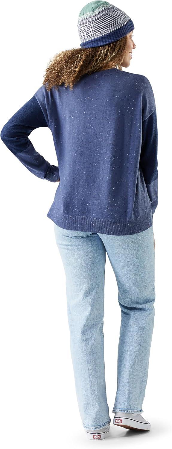 imageSmartwool Womens Edgewood Colorblock Crew SweaterNightfall Blue