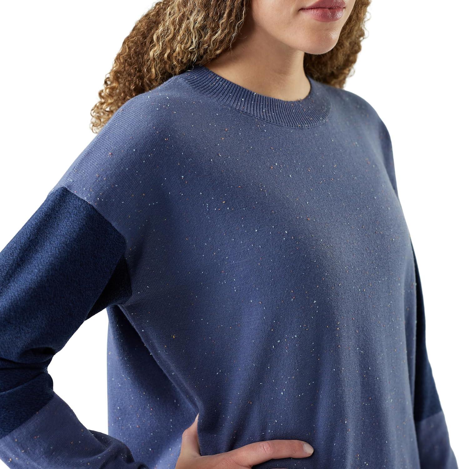 imageSmartwool Womens Edgewood Colorblock Crew SweaterNightfall Blue