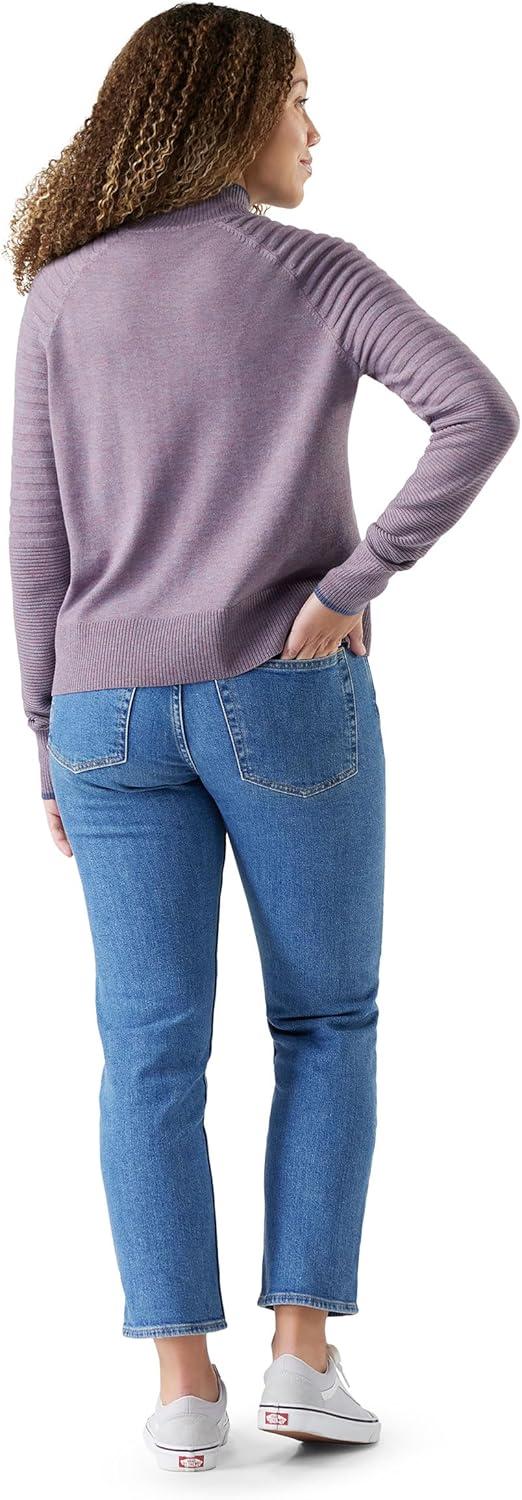 imageSmartwool Womens Edgewood Mock Neck SweaterChalk Violet Heather