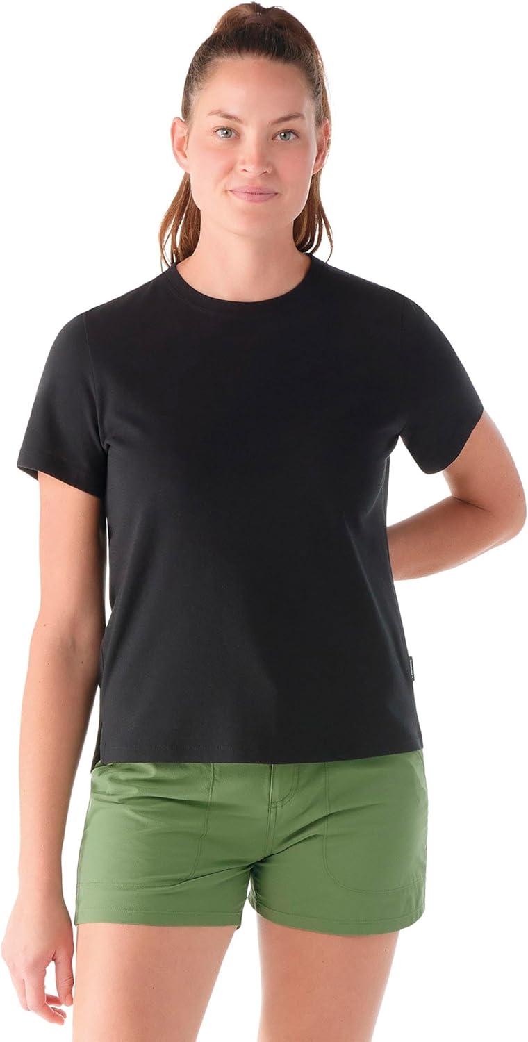 imageSmartwool Womens Merino Wool Perfect Crew Short Sleeve TeeBlack