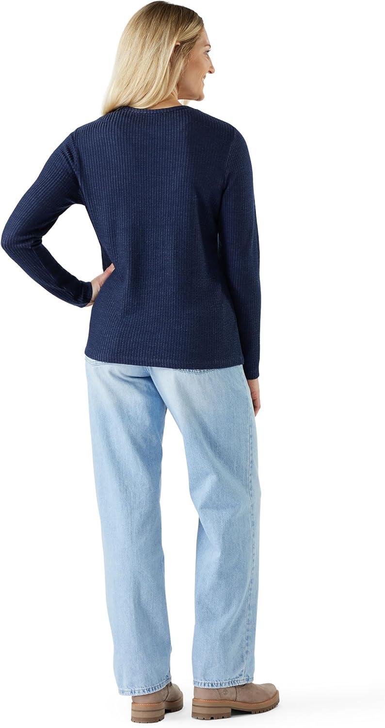 imageSmartwool Womens Thermal Merino Rib CrewNightfall Bluedeep Navy