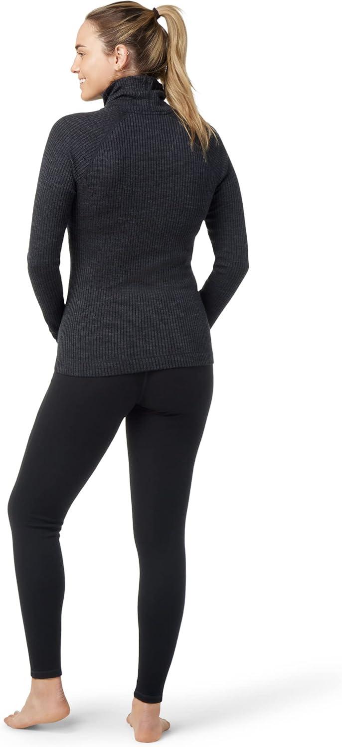 imageSmartwool Womens Thermal Merino Rib TurtleneckCharcoal Heather