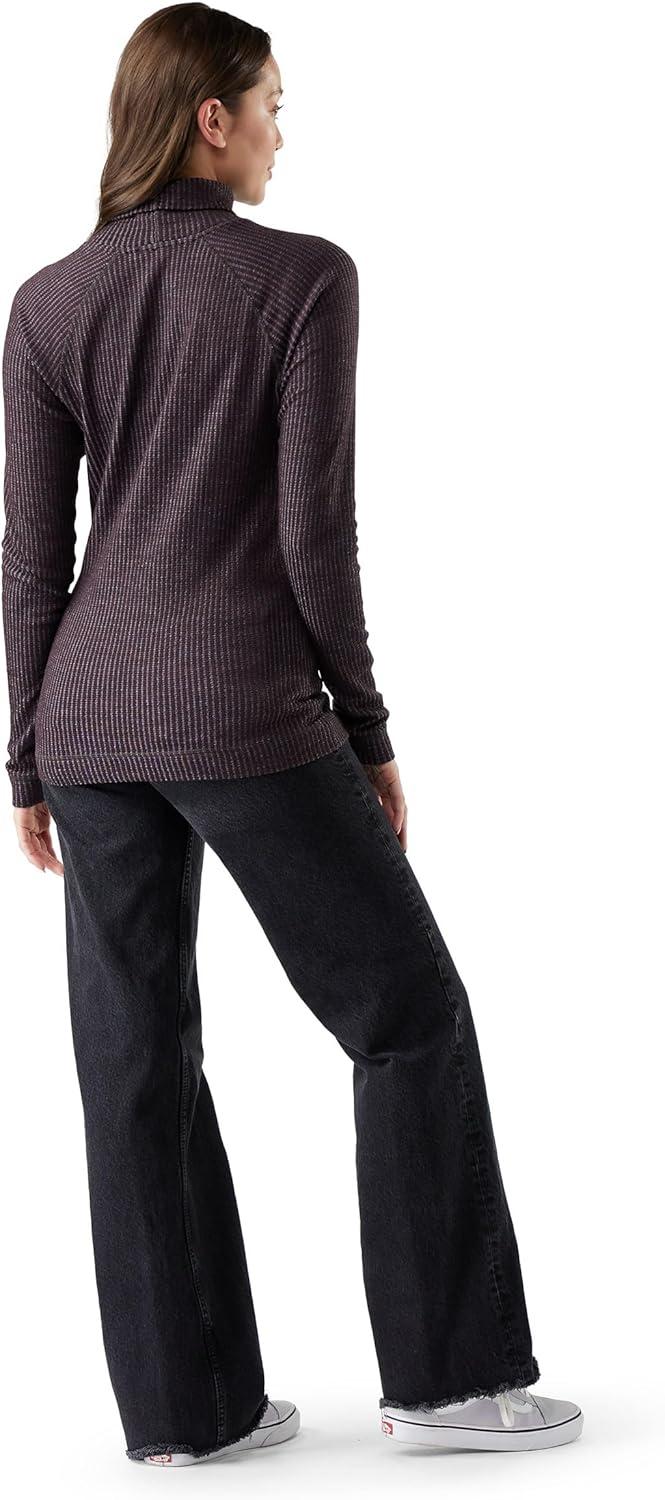imageSmartwool Womens Thermal Merino Rib TurtleneckMinkchalk Violet Heather