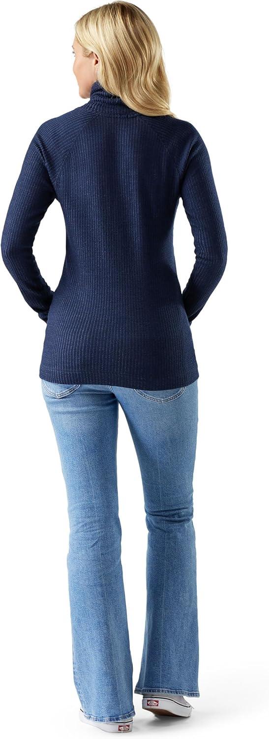 imageSmartwool Womens Thermal Merino Rib TurtleneckNightfall Bluedeep Navy