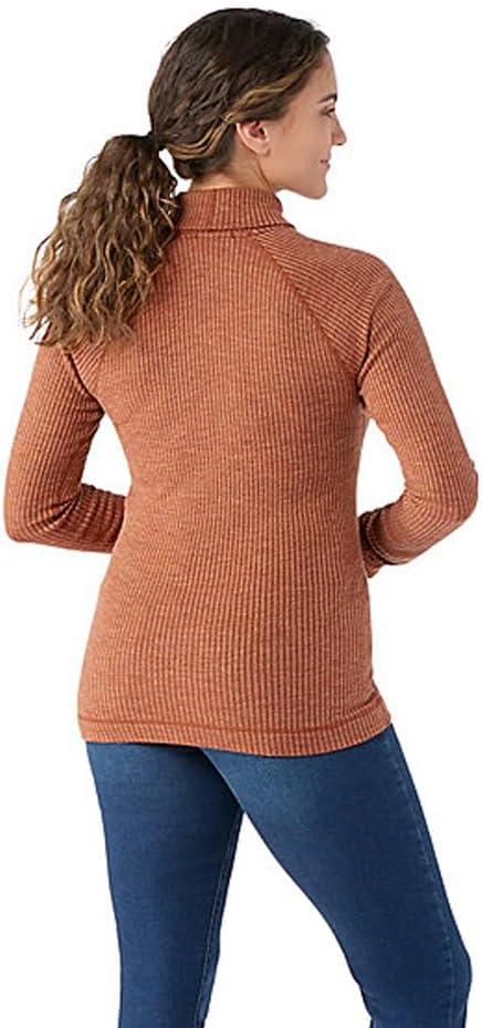 imageSmartwool Womens Thermal Merino Rib TurtleneckPecan Brown Heather