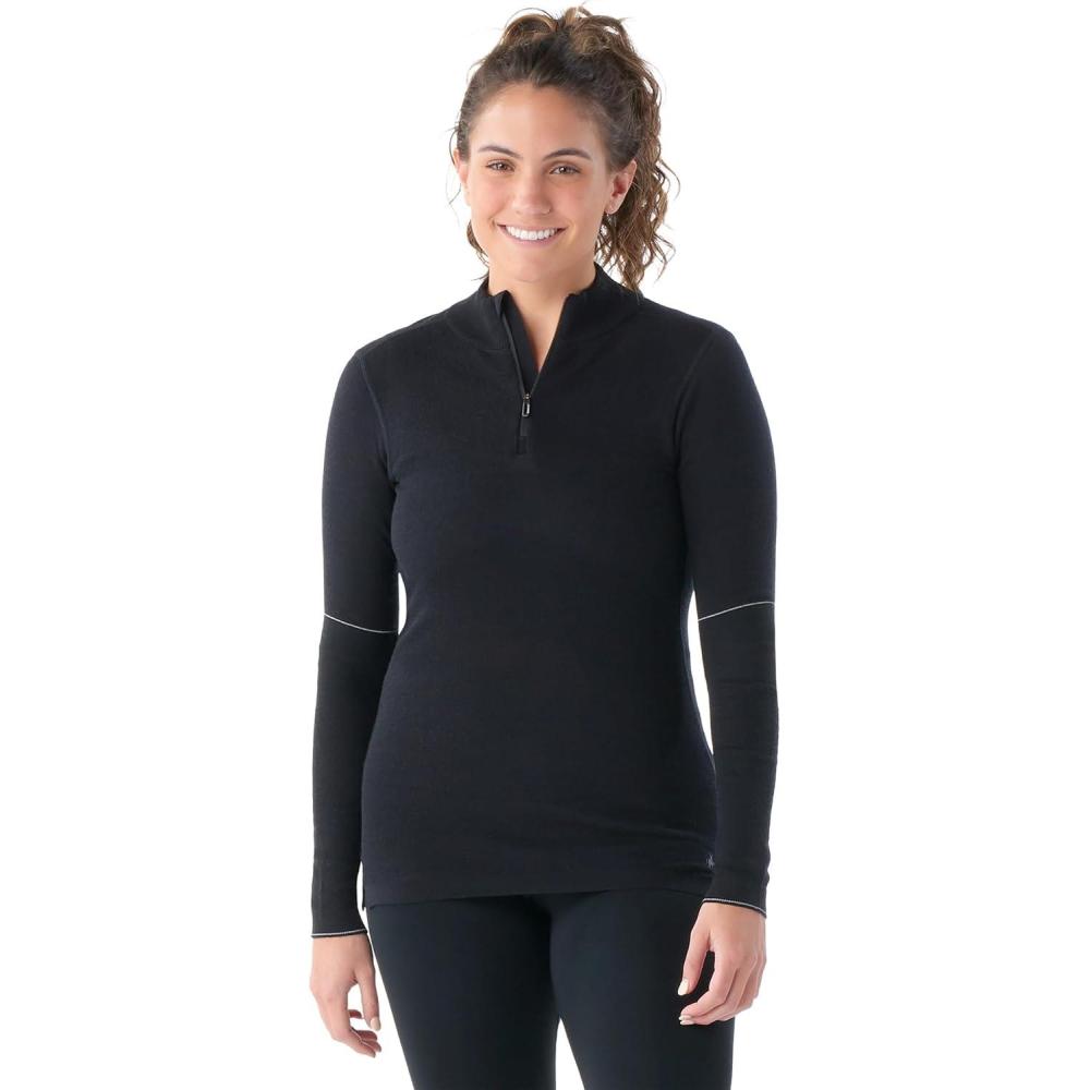 imageSmartwool Womens Intraknit Thermal Max Merino Base Layer 14 ZipBlack