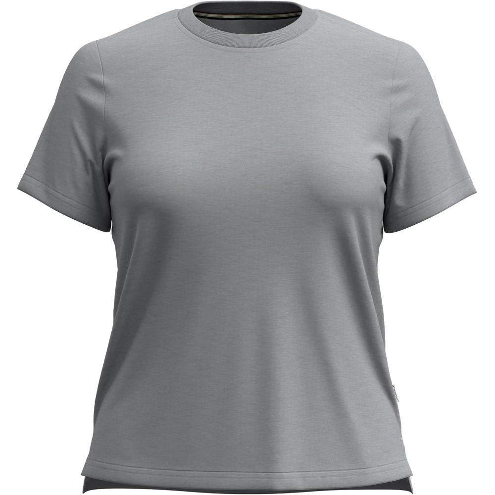 imageSmartwool Womens Merino Wool Perfect Crew Short Sleeve TeeLight Gray Heather