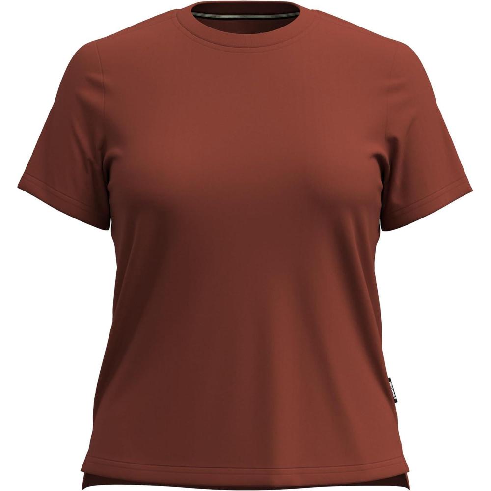 imageSmartwool Womens Merino Wool Perfect Crew Short Sleeve TeePecan Brown