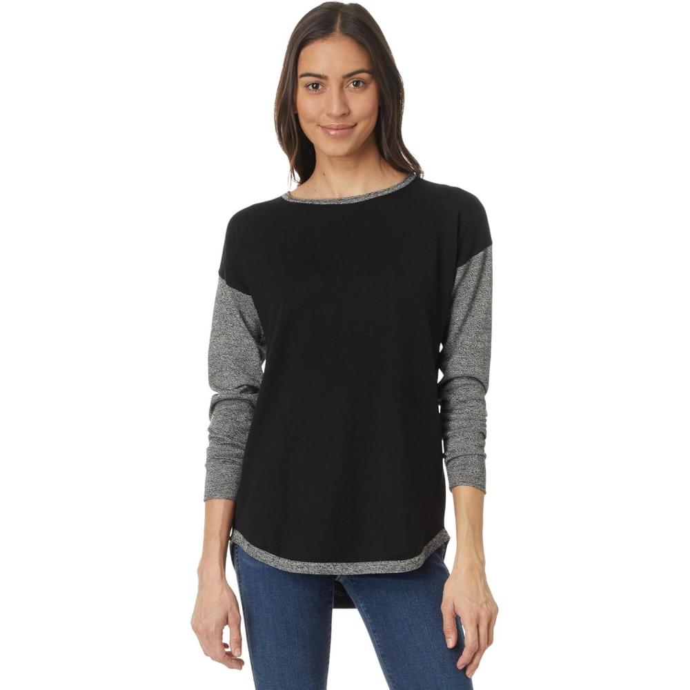 imageSmartwool Womens Shadow Pine Colorblock SweaterBlack