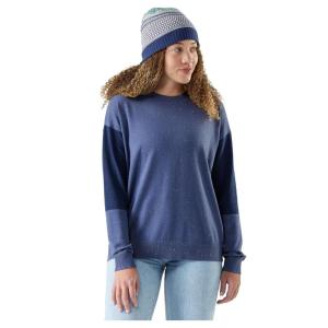 Smartwool Womens Edgewood Colorblock Crew Sweater(Nightfall Blue)