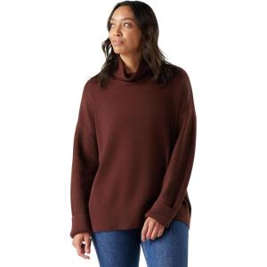 Smartwool Women’s Edgewood Cowl Neck Sweater(Pecan Brown/Mink)