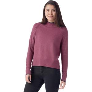 Smartwool Women’s Edgewood Mock Neck Sweater(Garden Pink-eggplant)