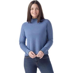 Smartwool Women’s Edgewood Mock Neck Sweater(Violet Blue Marl)