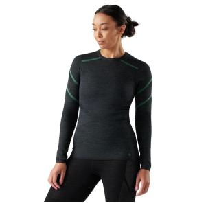 Smartwool Women’s Intraknit Thermal Merino Base Layer Crew, Breathable Merino Wool Long Sleeve Shirt(Charcoal-zen Green)