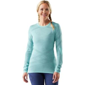Smartwool Women’s Intraknit Thermal Merino Base Layer Crew, Breathable Merino Wool Long Sleeve Shirt(Pacific Blue-nightfall Blue)