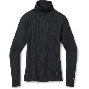 Smartwool Women’s Thermal Merino Rib Turtleneck(Charcoal Heather)